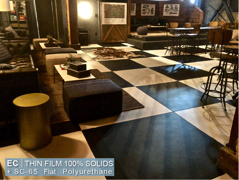 checkerboard epoxy floor