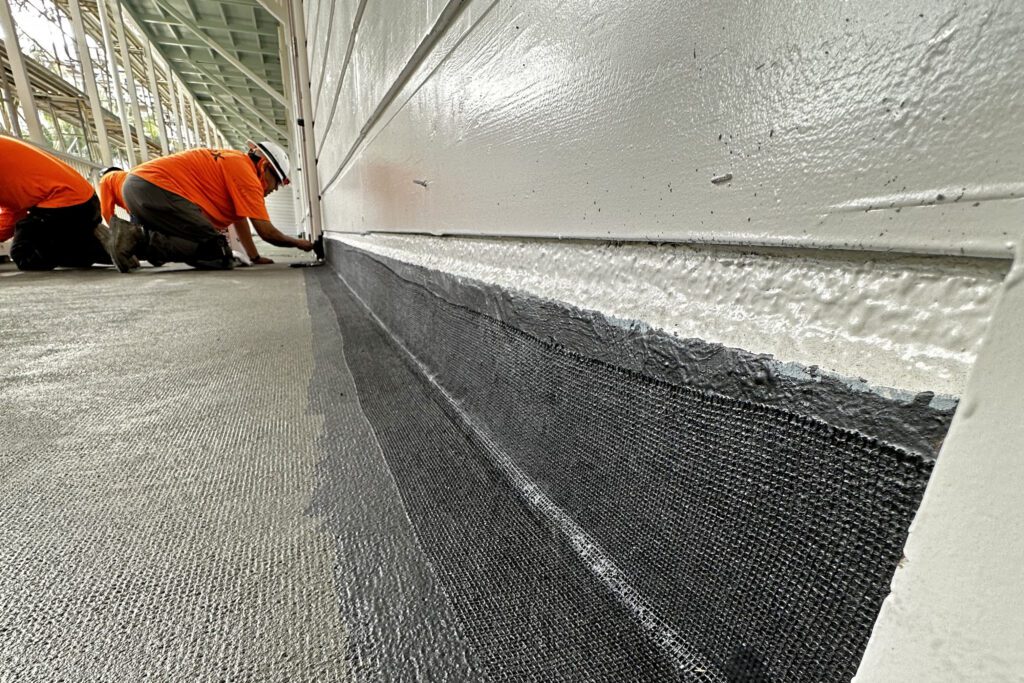 waterproofing reinforcement hotel del deck restoration